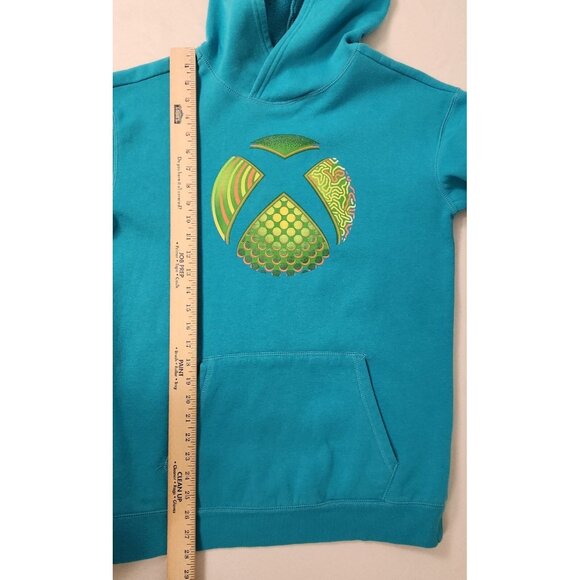 Microsoft Xbox Graphic Hoodie Jump In Surf Spray Blue Size Youth XXL (18) EUC - Picture 11 of 14
